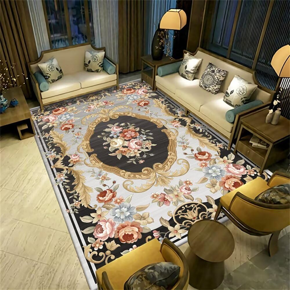 Tapis lavable à poil court pour salon et bureau grand modèle 200x250