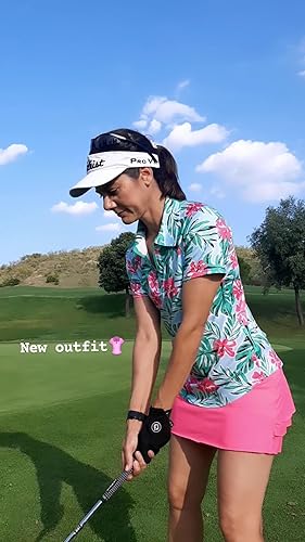 Vista 2 de Soneven Camisa de golf de manga corta para mujer, absorbe la humedad, atlética, polo de golf, camisas de tenis