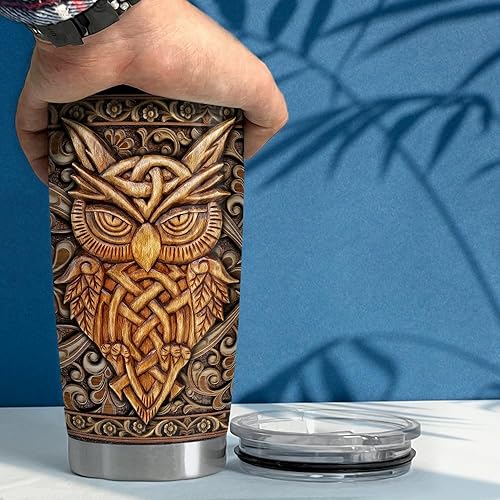 Vista 219 de SANDJEST Vaso de dragón divertido de 20 onzas, de acero inoxidable, aislado, taza de viaje, taza de café, regalo para hombres y mujeres, amantes