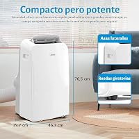 Aparat de aer condiționat portabil Midea Penguin 3 în 1, 12000 BTU, 3500 W, 4 moduri de funcționare, dezumidificator, ventilator, kit fereastră inclus, silențios, 43 m² 4