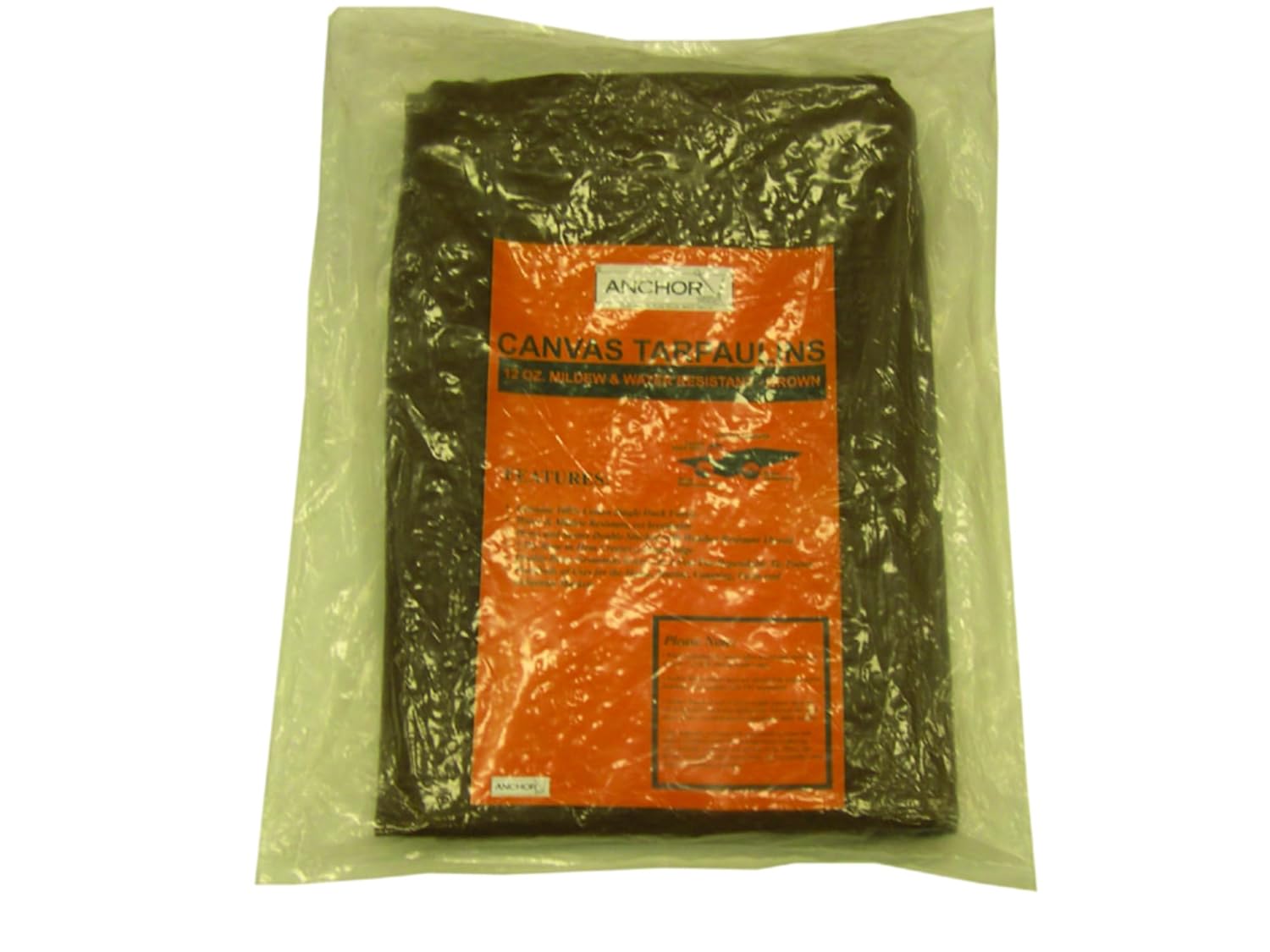 ANCHOR BRAND, 103-92552, 10'X12' 10-OZ. W.R.M.R.GREEN CANVAS TARP