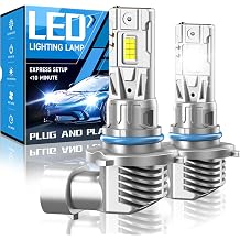 9005 Fog Light Bulbs or DRL, 700% Brighter Fanless H10 9145 Fog Lamp Replacement, 6000K Cool Wihte, Real 11 Mini Size Design, Plug and Play, Pack of 2