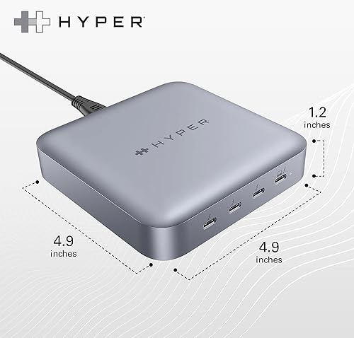 Miniatura 3 de Hyper Unidad USB-C y Thunderbolt 4 Hub con fuente de alimentación GaN integrada: tres puertos Thunderbolt 4 downstream y un puerto ascendente