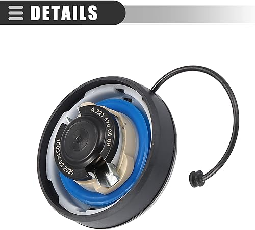 Miniatura 5 de Motoforti Tapa de depósito de combustible, tapa de gasolina, para Mercedes-Benz 2019-2021, plástico, 2224700205, color negro