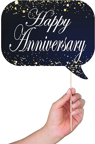 Miniatura 3 de Accesorios para cabina de fotos de aniversario, kit de cabina de fotos de 41 piezas con letrero de 8 x 10 pulgadas, 60 almohadillas adhesivas, 45