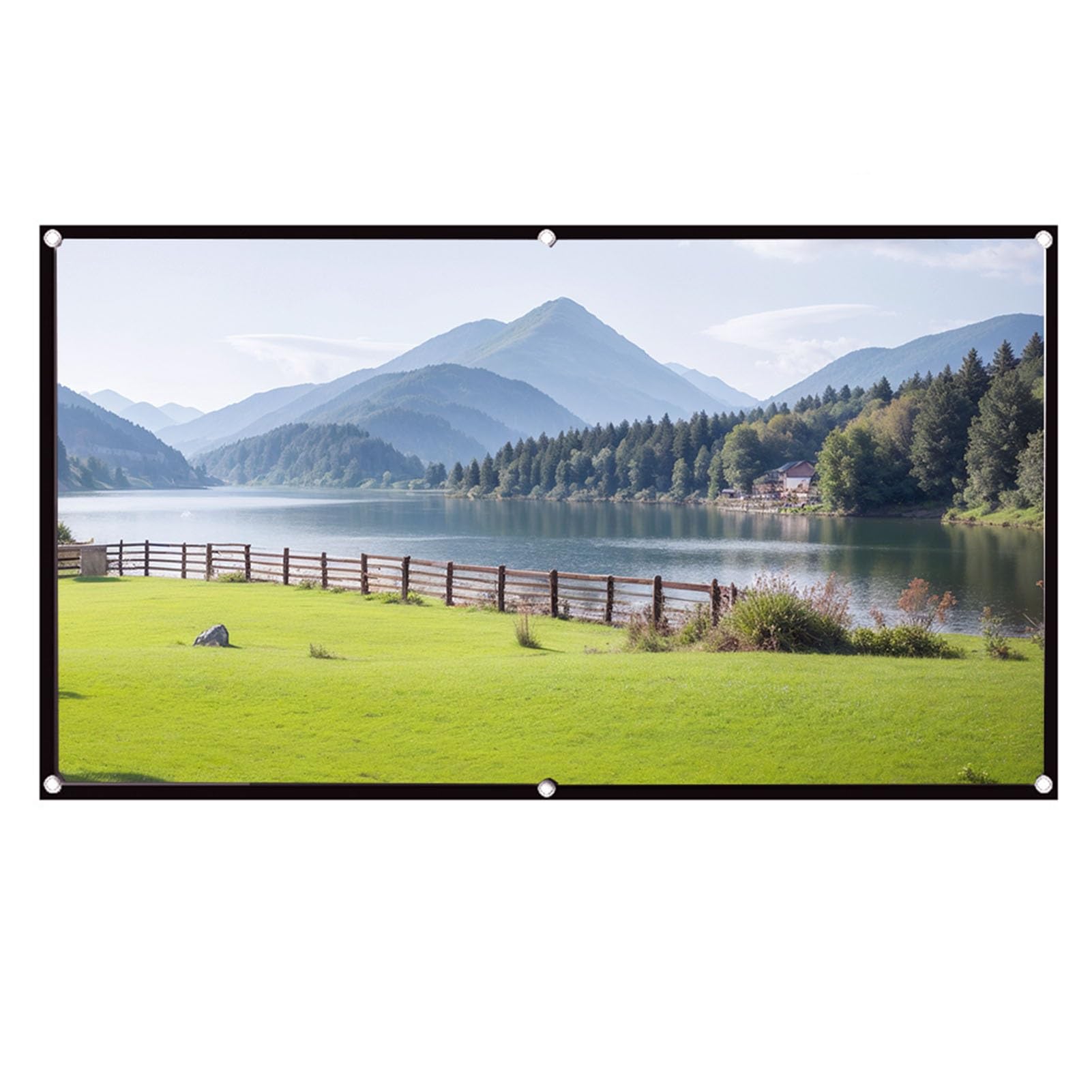 Écran de Projection 133 Pouces, Écran de Projection Portable, Écran de Projection Extérieur 16:9(92in(199x112cm))