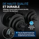 ArtSport Ensemble d'haltères 20 kg – Ensemble d'entraînement de musculation avec 2 haltères courts, 12 disques d'haltères, 4 fermetures en étoile et poignées antidérapantes pour la maison - 6