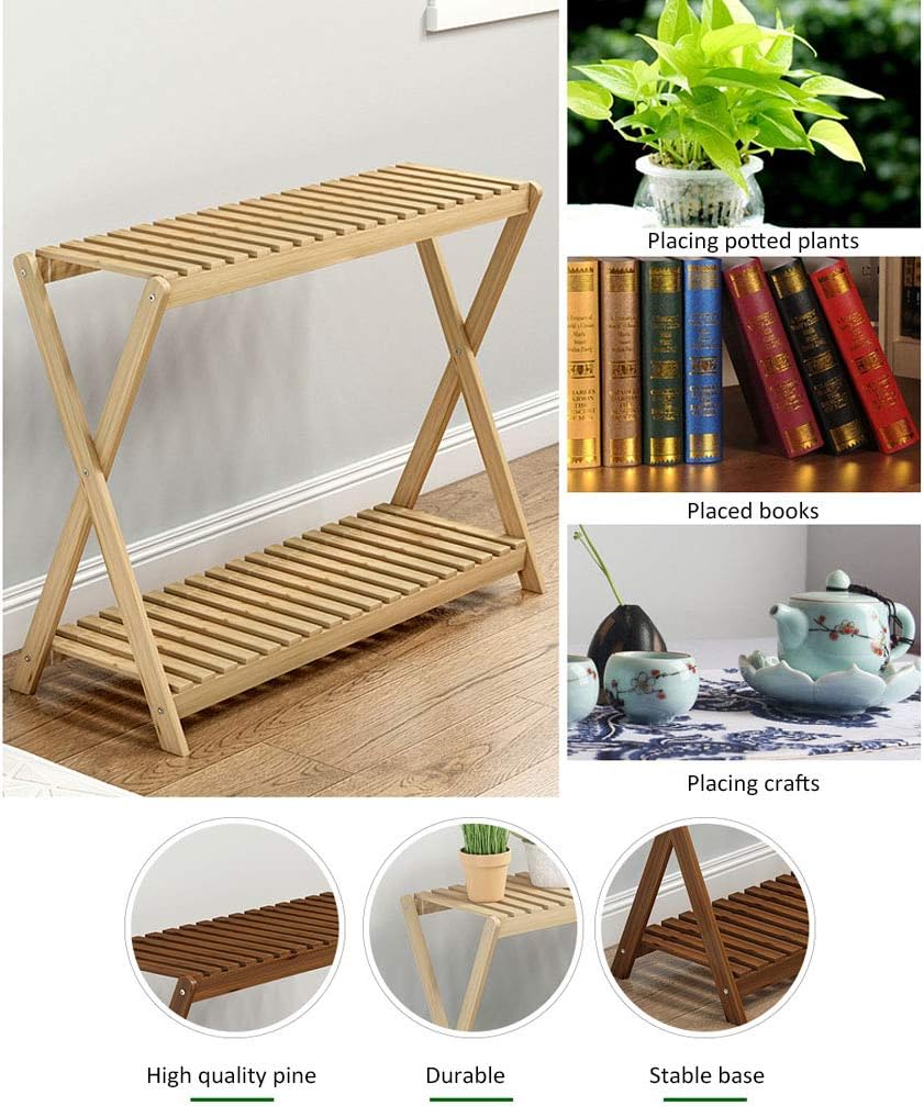 Flower Stand Multi-Layer Indoor Floor-Standing Flower Pot Stand Solid Wood Plant Stand Rack Bedroom Living Room Balcony Storage Shelf