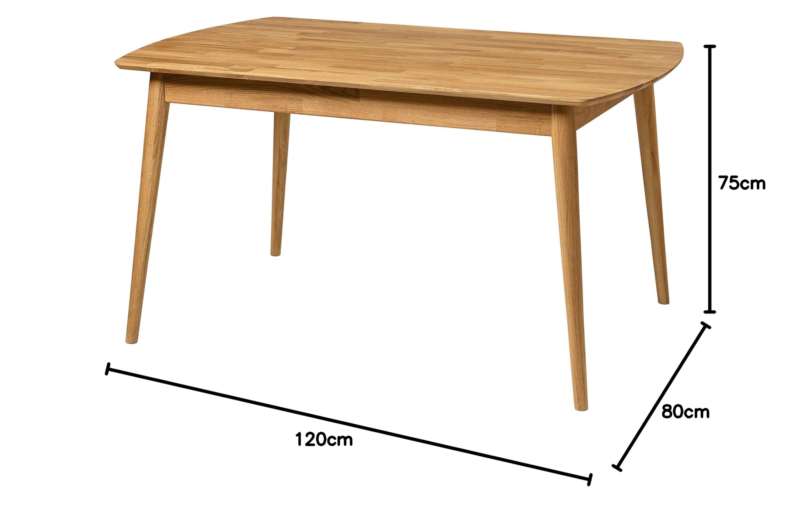 Tavolo Da Pranzo Harold In Rovere Massello Naturale – Retrattile Da 170 A 210 Cm, Nordic Story, Per 6-10 Persone