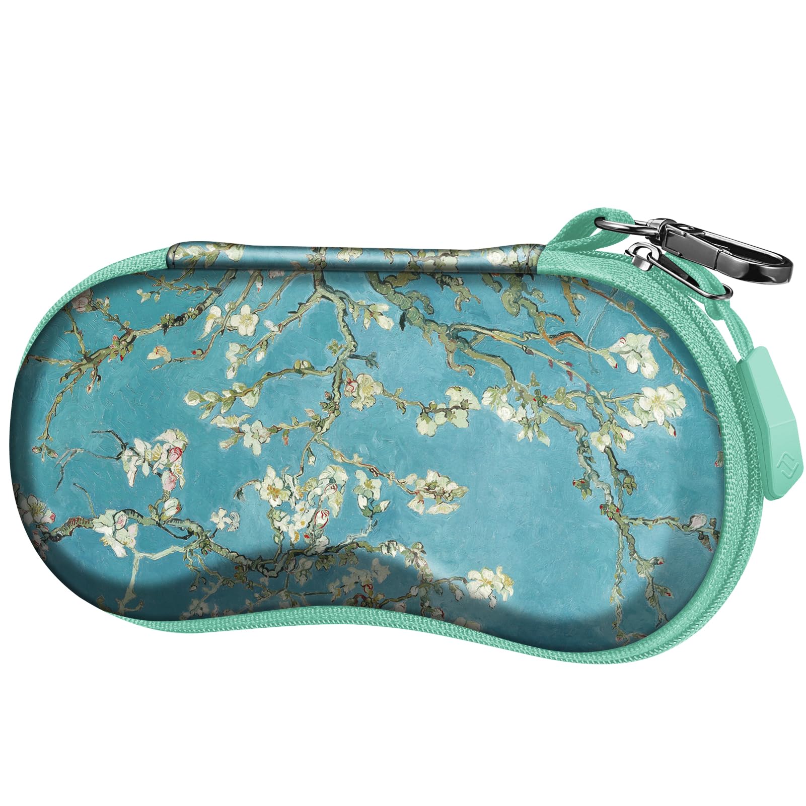 FINTIE Sunglasses Case for Men and Women - Hard Shell Shockproof Sport Glasses Case - Zipper Portable Spectacle Cases with Clip