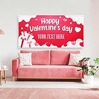 Vista 155 de Cartel de fondo personalizado para el día de San Valentín, decoración de San Valentín, letrero de vinilo con texto en inglés "Be My Valentine