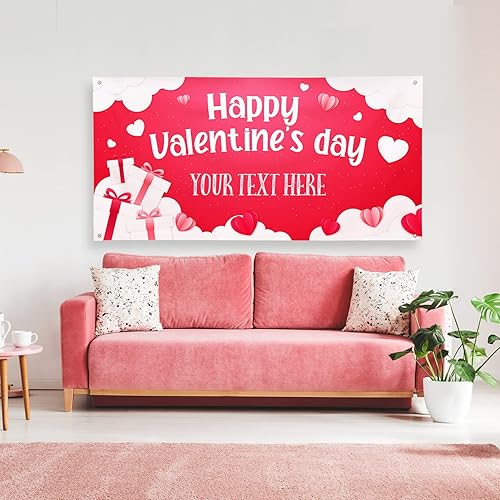Miniatura 155 de Cartel de fondo personalizado para el día de San Valentín, decoración de San Valentín, letrero de vinilo con texto en inglés "Be My Valentine