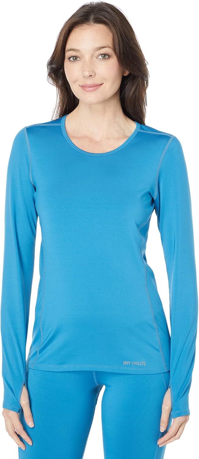 Hot Chillys Women's Micro-Elite Crewneck Base Layer Top : Sports & Outdoors