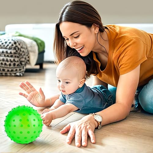 Miniatura 4 de LOVEINUSA 6 bolas de rebote, bolas sensoriales de 6 pulgadas con bomba para bebés y niños pequeños