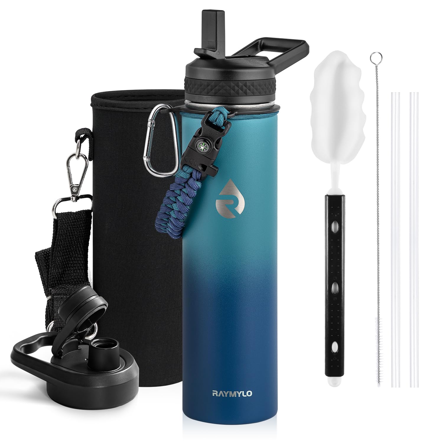 RAYMYLO 710ml isolierte Edelstahl-Thermosflasche，3-Schicht-Vakuum-Edelstahl