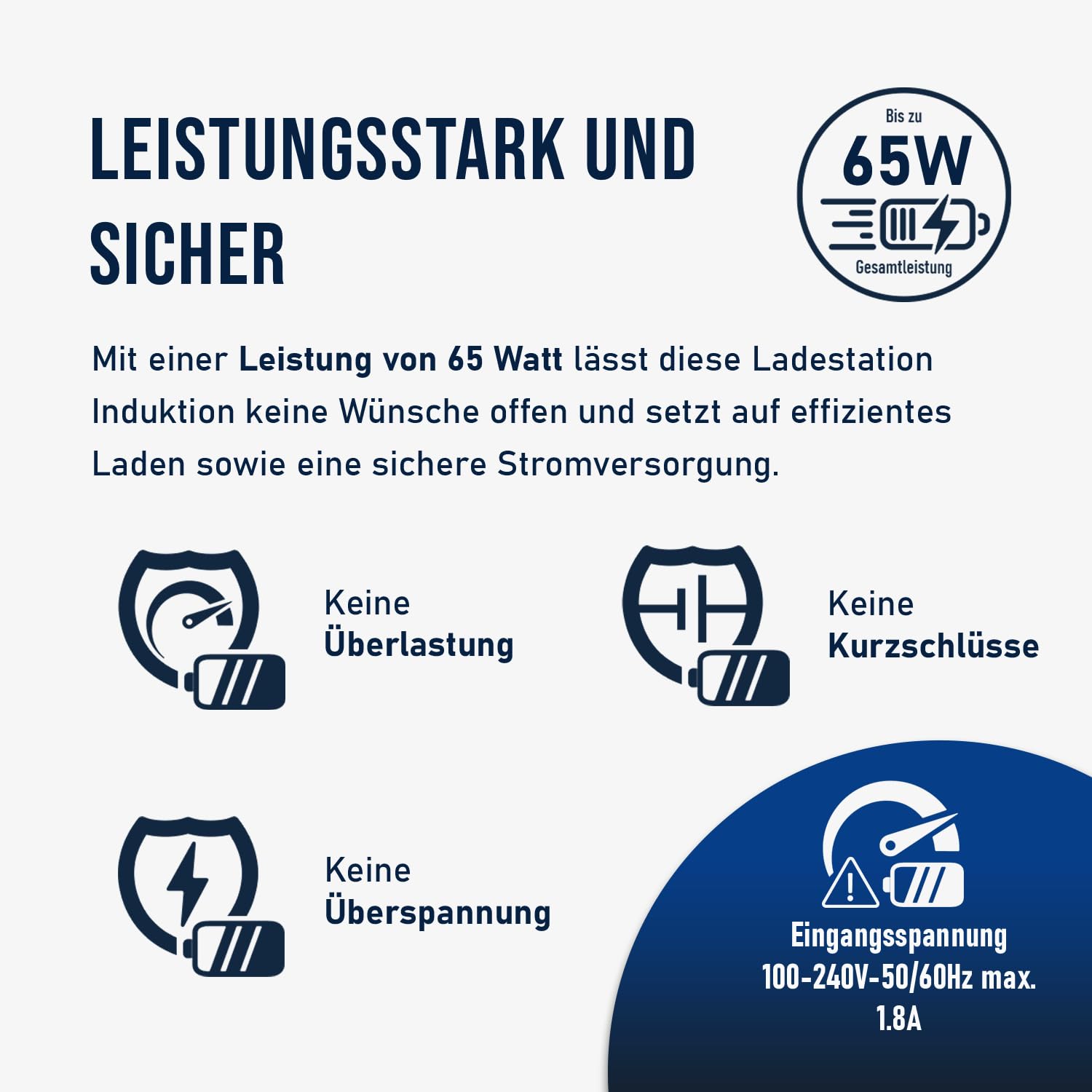 FONTASTIC Qumag induktive Ladestation 65W, Faltbarer Wireless Charger, 5-in-1 kabelloses Ladegerät für Smartphones UVM., Aufladestation mit Fast Charge USB-A und Power Delivery USB-C