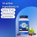 Gommes multivitamines One A Day pour hommes - Vitamines gélifiées quotidiennes pour hommes avec vitamine A, C, D, zinc pour la santé immunitaire et osseuse, biotine pour le métabolisme énergétique, vitamine E, sélénium antioxydants, 60 gommes