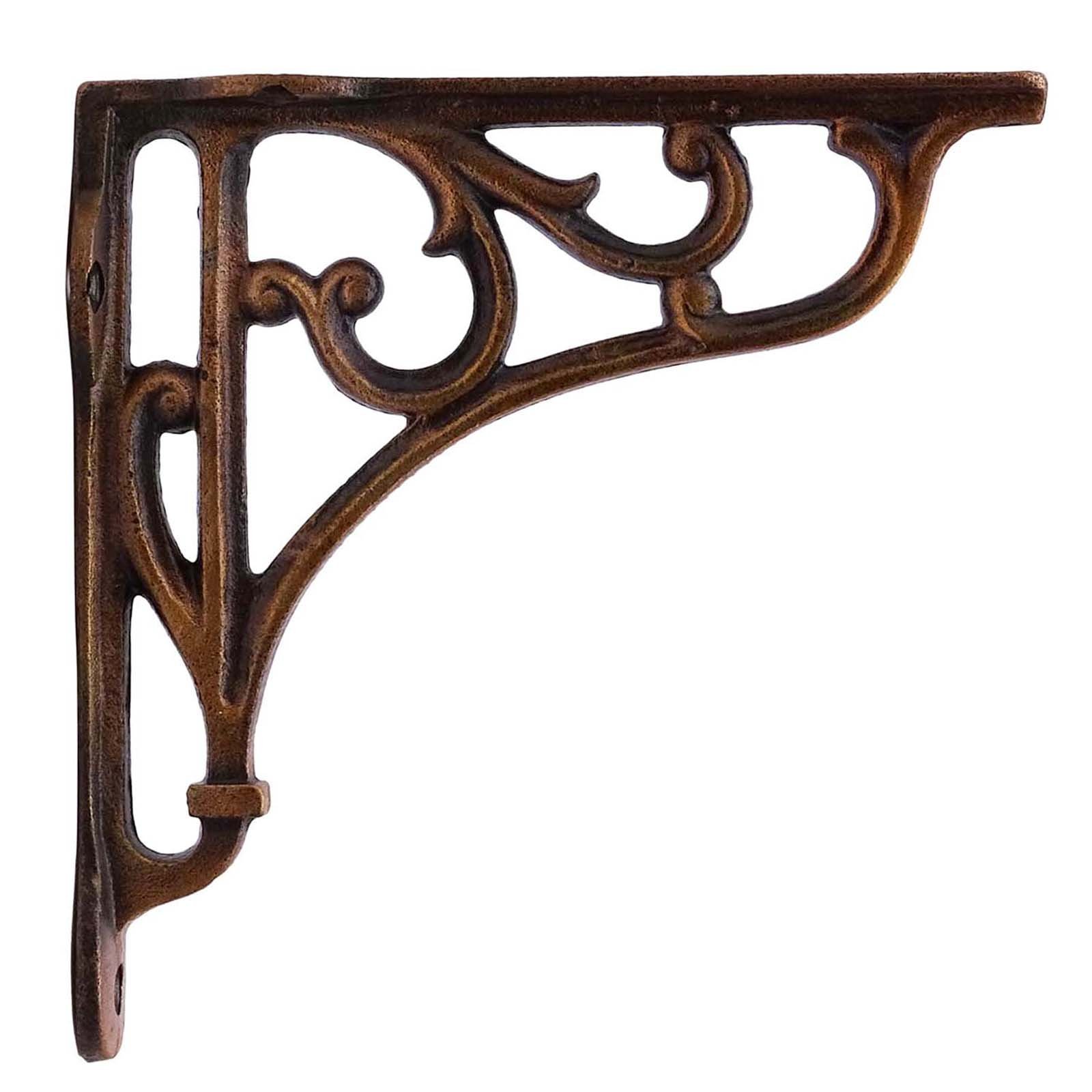 Antique Gold Bracket Shelf Support Wall Corbel Iron Metal Indian Wall Decor