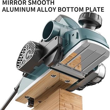 DNTI 1050w Electric Wood Planer Depth 0 mm to 4 mm Electric Hand held Planers for Woodworking 82mm Width Corded Planers for Wood Chamfer DIY Smooth Finish Carpentry Tool (58219-4MM)