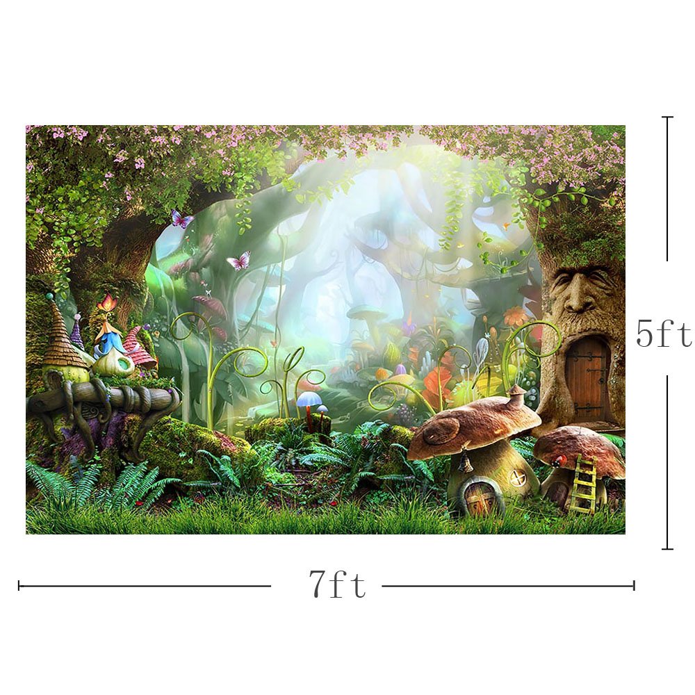 MEHOFOND Toile De Fond 7x5ft Forêt Tropicale - Décoration Anniversaire Garçon & Photographie