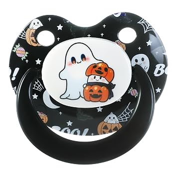 Cute Adult Pacifier for Anxiety Halloween Large Size Big Shield Binky for Sleep - Silicone Nipple Paci for for Reduces Snoring