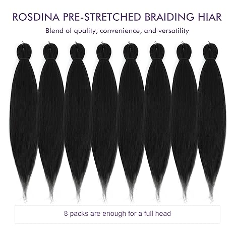 🔥 Slay Your Braid Game! 30" Pre-Stretched Braiding Hair 🔥