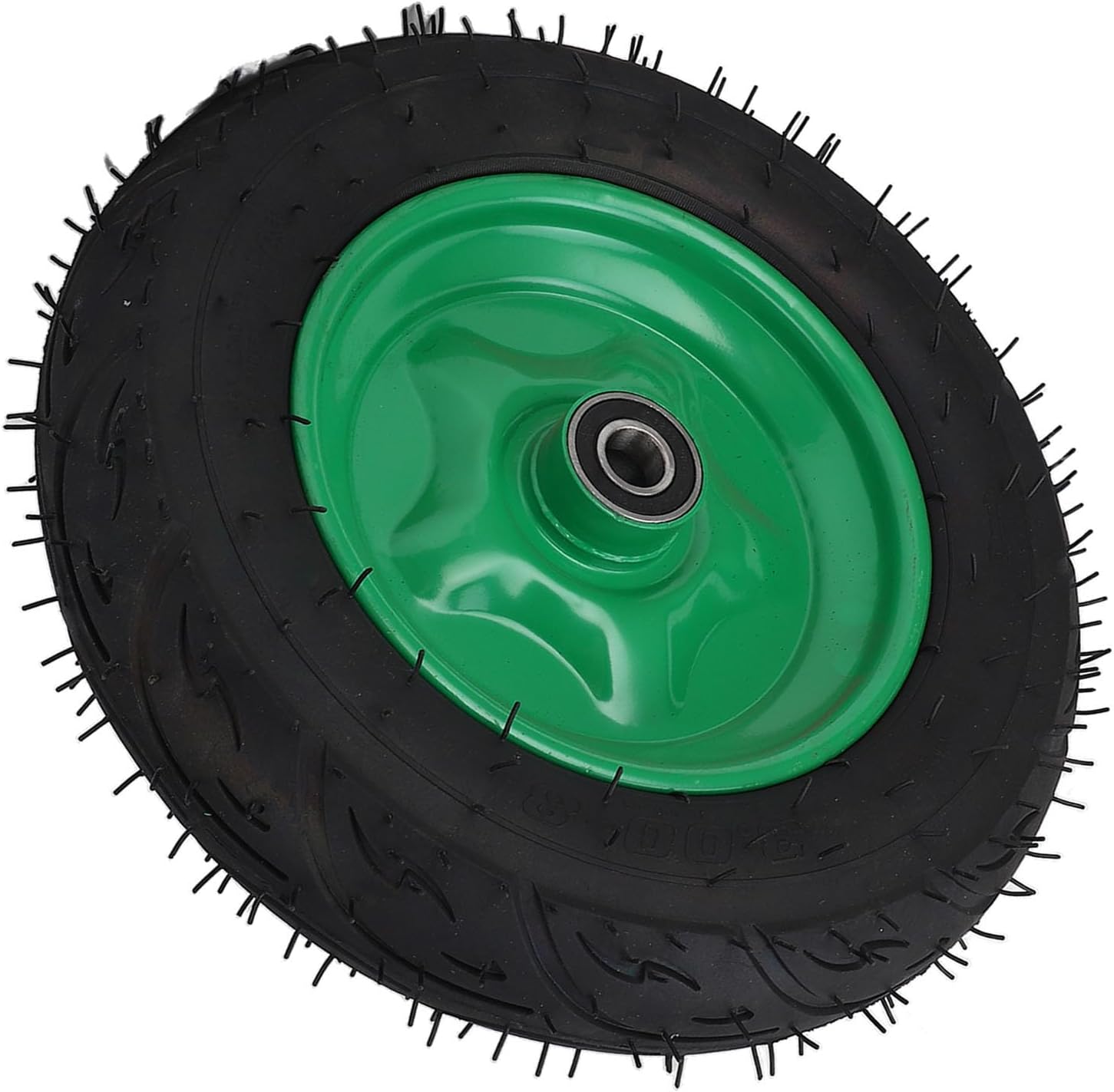 14in Hand Truck Wheel, Heavy Duty Rubber Trolley Tire 550lbs Load, Garden Cart Utility Replacement Wheel