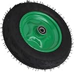 14 Inch Hand Truck Wheel Garden Cart Replacement Tire 550lbs Heavy Duty Solid Rubber Wheelbarrow with Anti Skid Design for Utility Carts and Garden Tools
