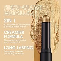 Vista 7 de Ofanyia Sombra de ojos en barra en crema de 8 colores, mate y brillante, lápiz de sombra de ojos, sombra de ojos impermeable de larga duración