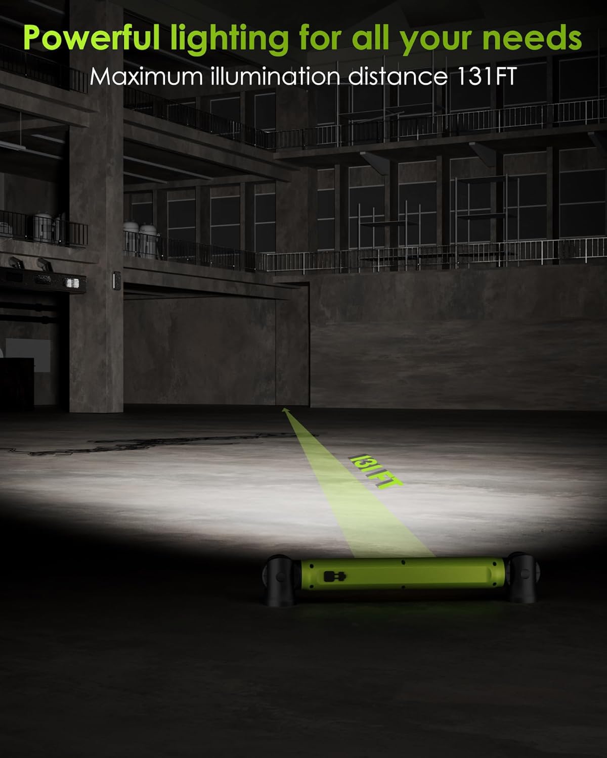 Work Light,3000LM LED Work Lights, Rechargeable Underhood Work Light with Hooks & Rotating Magnetic Base, Cordless Battery Powered Mechanic Light for Car Repairing Inspection Workshop Emergency