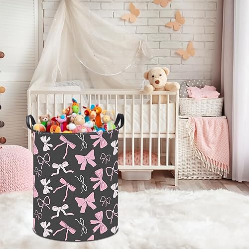 Miniatura 8 de Cesta de lavandería de 19.7 pulgadas, cesta de ropa sucia para niños, contenedor de almacenamiento de juguetes impermeable, decoración de