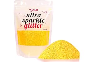 Iridescent Yellow Glitter for Crafts
