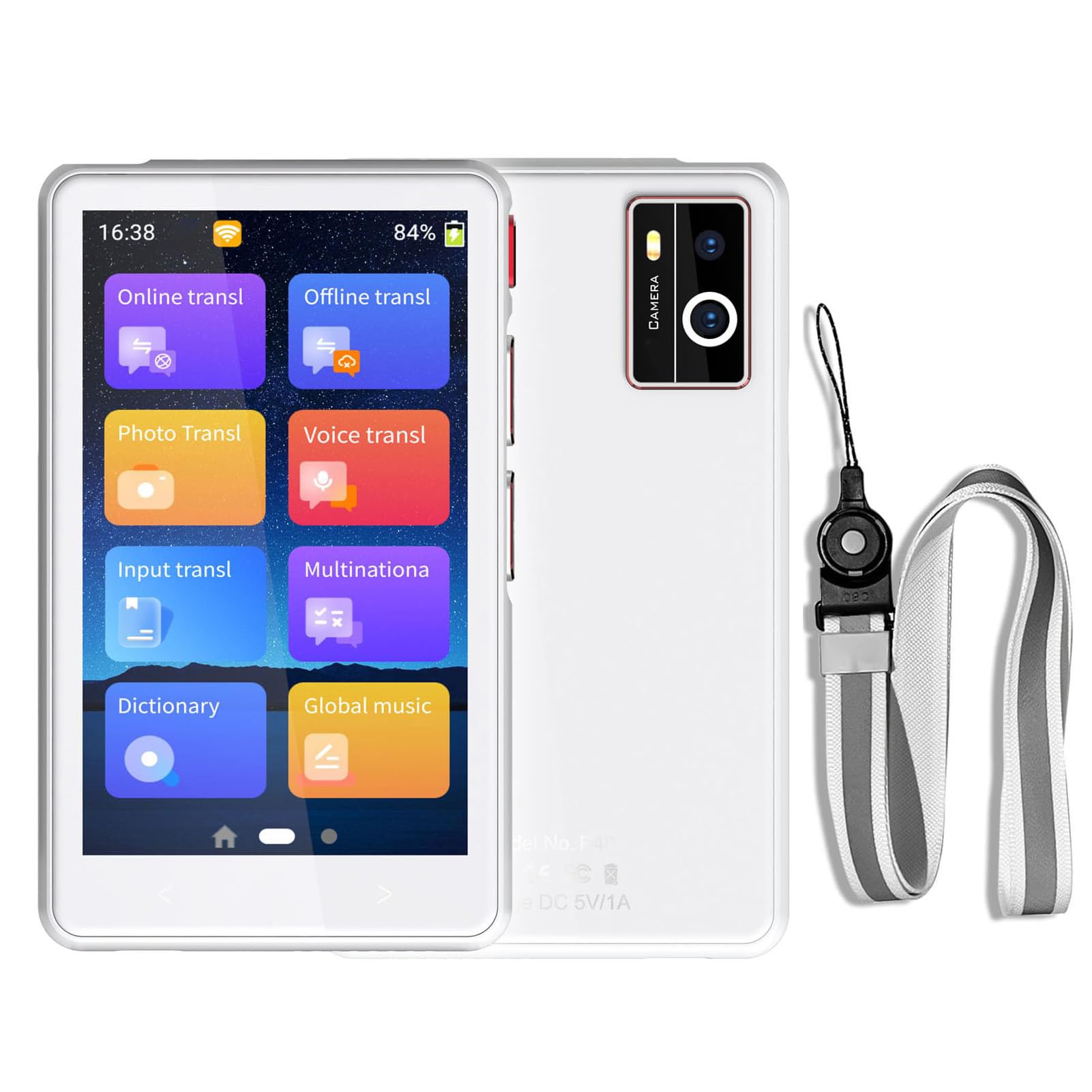 SEAFRONT 135 Języki Online 14 Offline 59 Urządzenie do Tłumacza Języka Fotograficznego do Branży Podróży z Ekranem 4 -calowym HD, Clear Sound, Interfejs USB, WiFi, AI Assistant