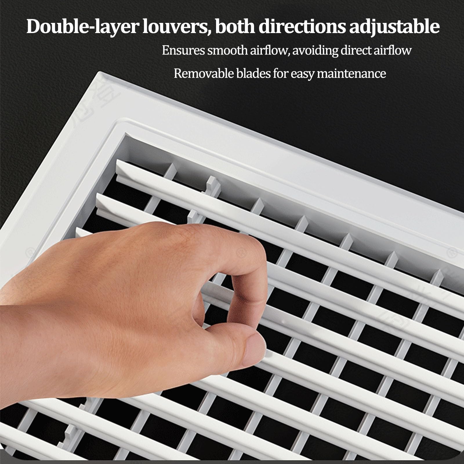 Rejilla de retorno de aire, cubierta de ventilación de retorno de aire frío | Frontal/puerta extraíble, rejilla de ventilación blanca para pared y techo(29 x 29 cm)