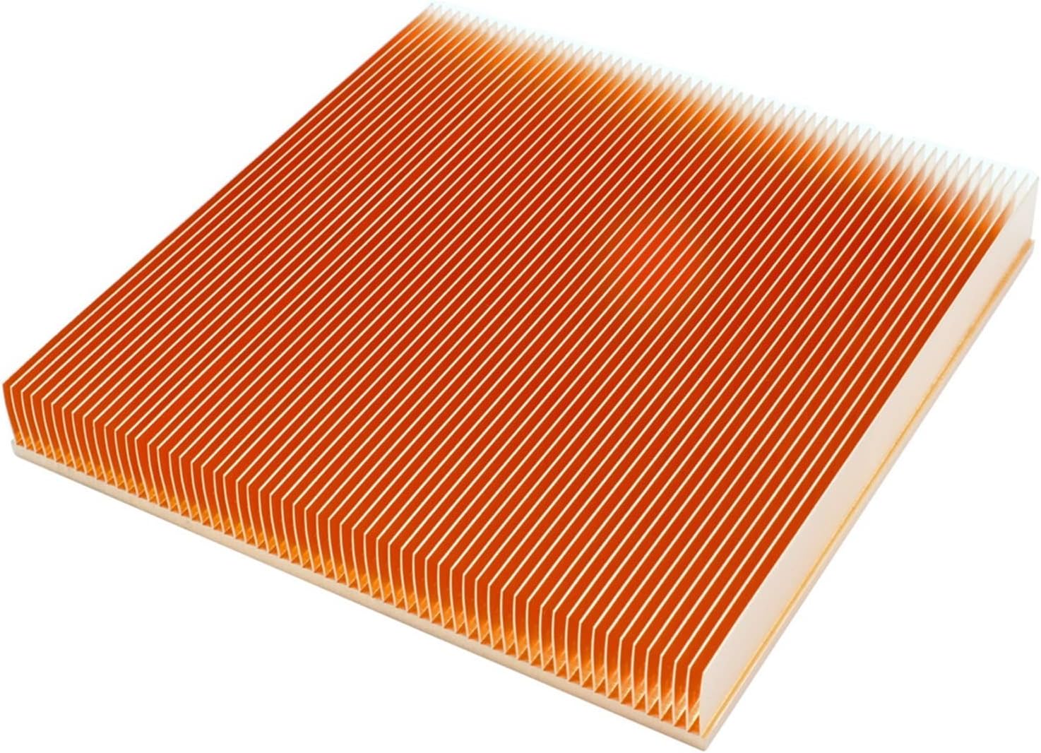 C'EsTBon LINGFE 150x150x20mm Pure Copper Heatsink Large Radiator Skiving Fin Heat Sink Compatible for Electronic Chip LED Cooling Heat Dissipation Joyous