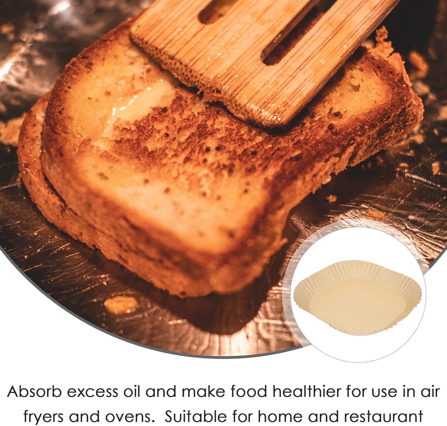 Milisten 300 Pcs Air Fryer Paper Sheets Square Baking Parchment Paper Food-grade Silicone Oil-resistant Liners for Oven and Air Fryer Frying Basket Cooking