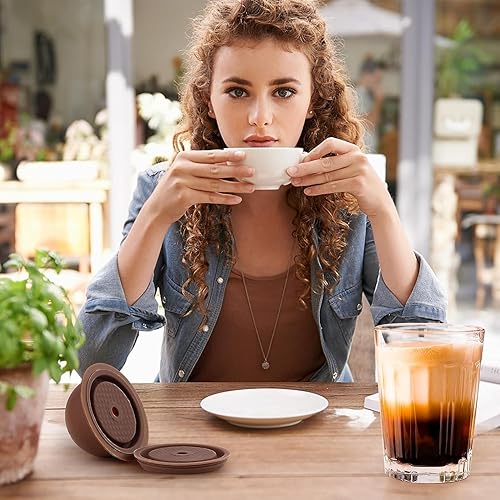 Miniatura 6 de 5 cápsulas de café reutilizables Vertuo, cápsulas de café recargables, compatibles con máquina de café Nespresso Vertuo, con 2 cápsulas de café