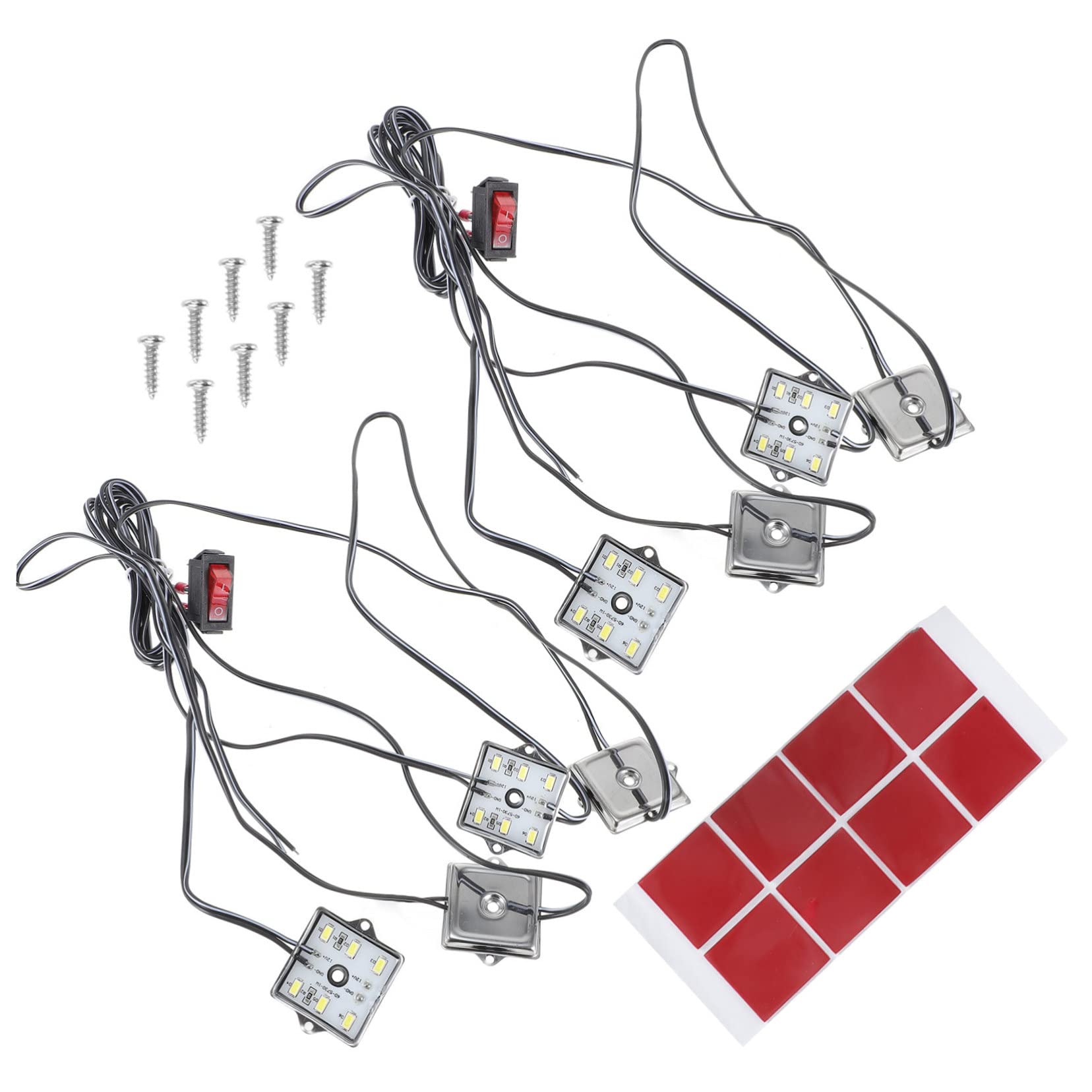 PLAFOPE Luz Interior para Coche 12v 48 LED Luz Fría de Hierro Abs
