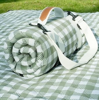Genovega Waterproof Picnic Blanket Beach Outdoor Camping Mat Rug Extra Large Foldable Cute Big…