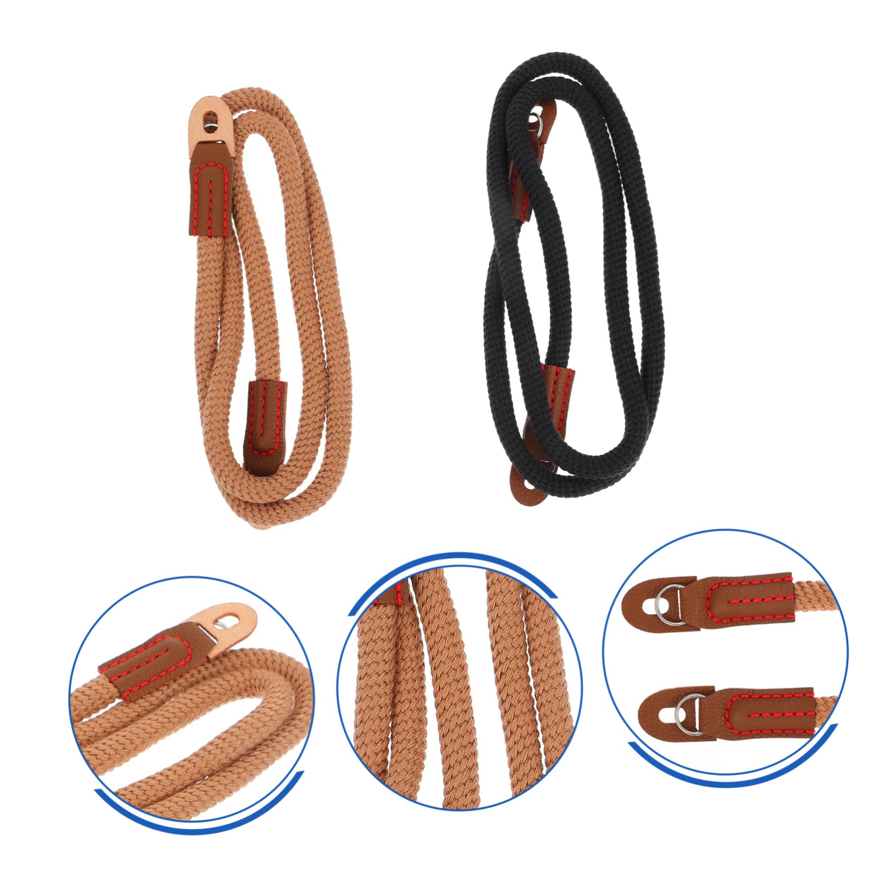 Homoyoyo 2 Correas para Cámara de Poliéster, Correa de Cuello y Hombro, Flexible y Duradera, para Cámara Portátil, 2 Piezas