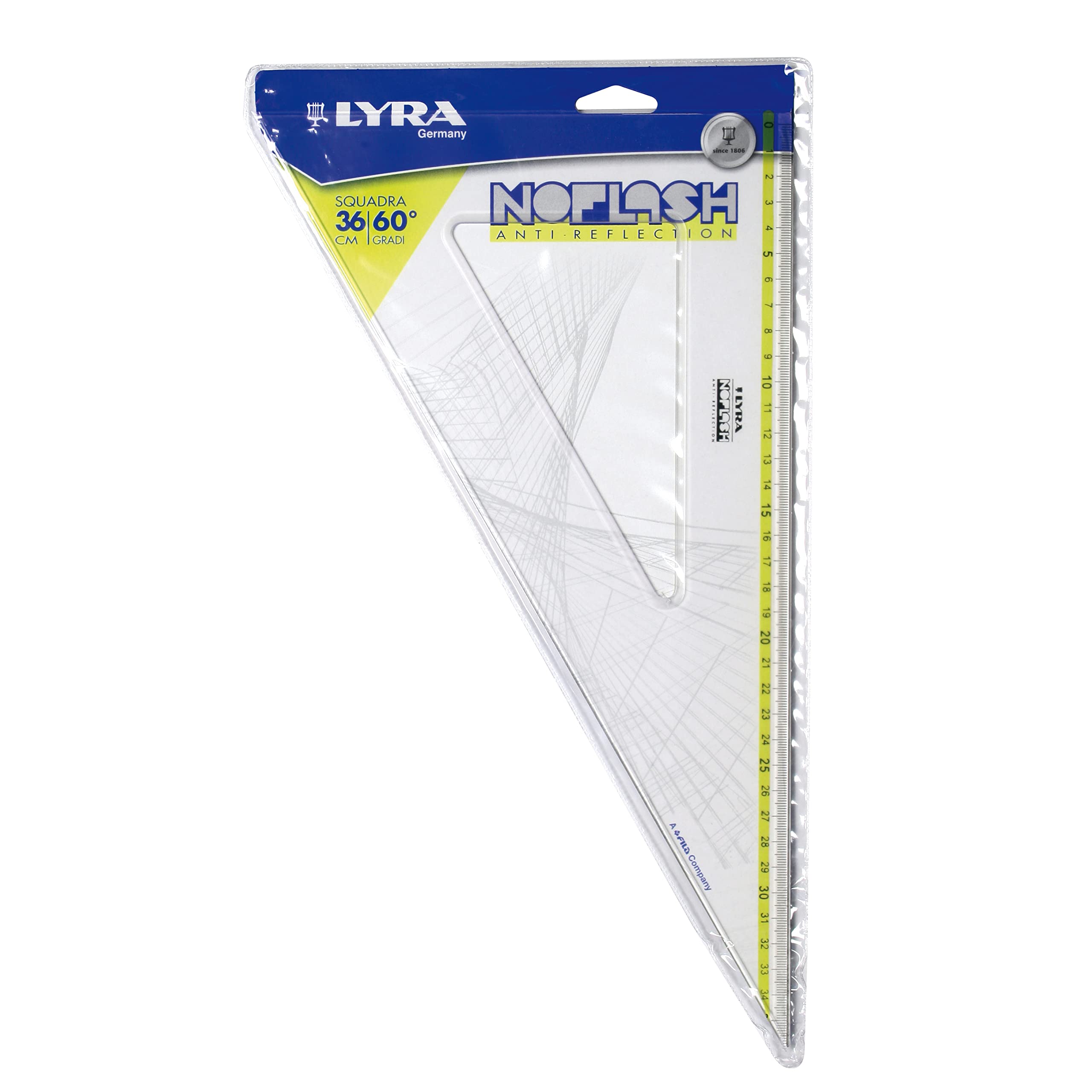 Lyra Noflash Squadra 36cm 60° in busta PVC