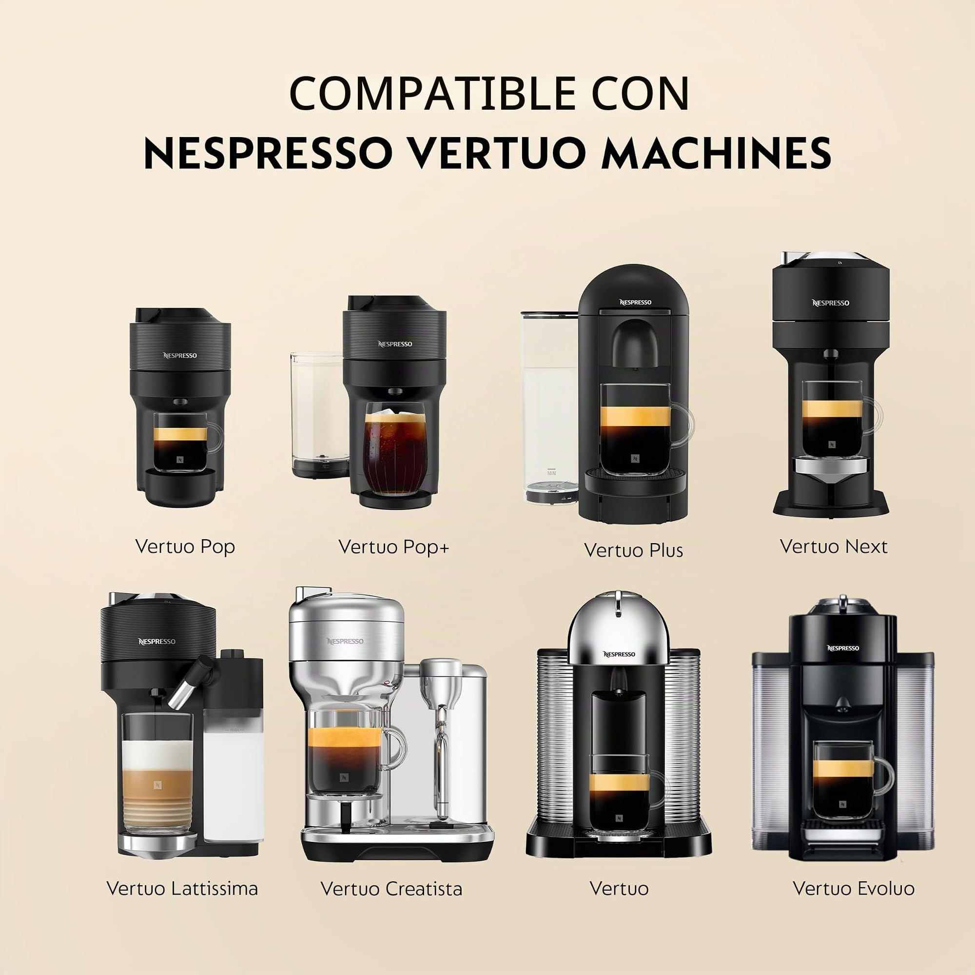 Nespresso Vertuo, Altissio, tostado medio, 50 cápsulas de café espresso | Paquete de 1 cápsula