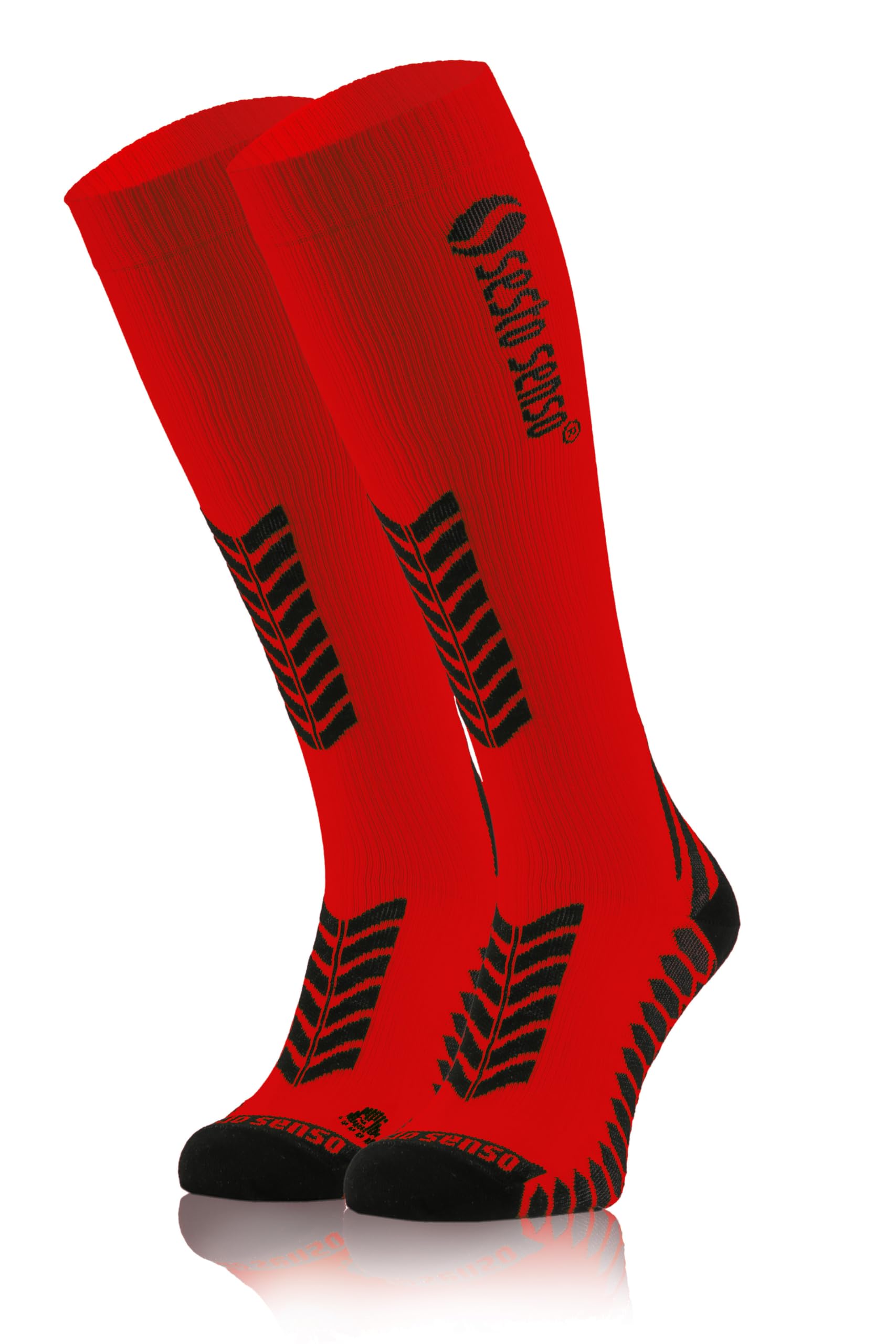 sesto senso High Compression Socks Sports Socks for Women and Men for Sports, red, 39-42