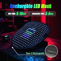 Vista 12 de Ompusos LED Mask with Gesture Sensing, Light-Up Transforming Face Cover for Halloween, Christmas, Cosplay & Birthday Parties