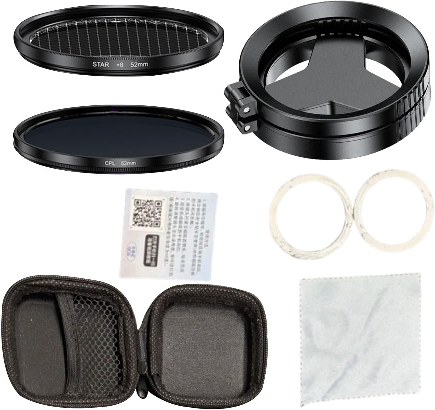 ciciglow Magnetic Phone Filter Lens, 2-in-1 CPL Polarized and Star Filter Kit, 52mm Foldable Phone Camera Lens for Smartphone Photography with Magnetic Quick Release (CPL Polarized)