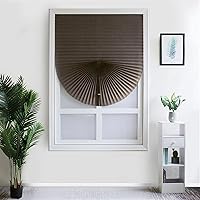 Vista 5 de Persianas temporales plisadas de filtro de luz, persianas plisadas fáciles de cortar e instalar con clips, para oscurecer la habitación, 23.6 Rojo