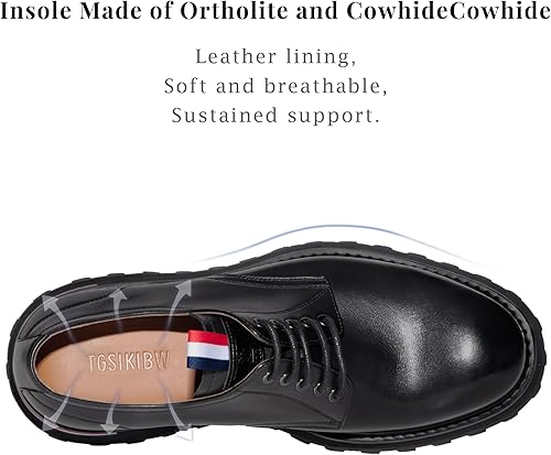 Miniatura 2 de Zapatos de vestir para hombre, zapatos Oxford, zapatos de cuero para hombre, zapatos de cuero casuales con cordones, zapatos de vestir negros