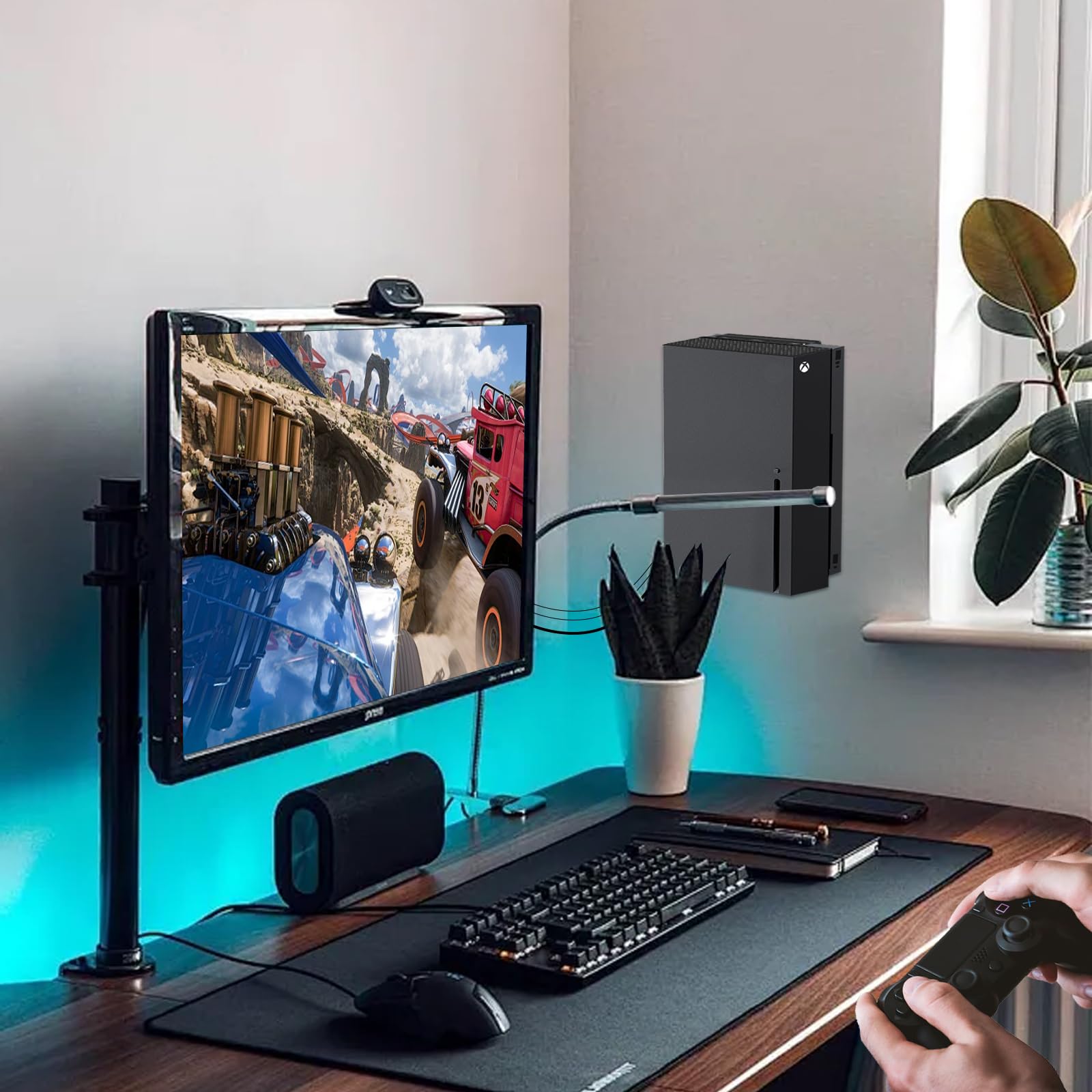 Xbox One X Wall Mount/Wandhalterung/Halterung, Vertikalständer, Konsolenständer, Vertikale Wandhalterung mit für Xbox One X Konsole