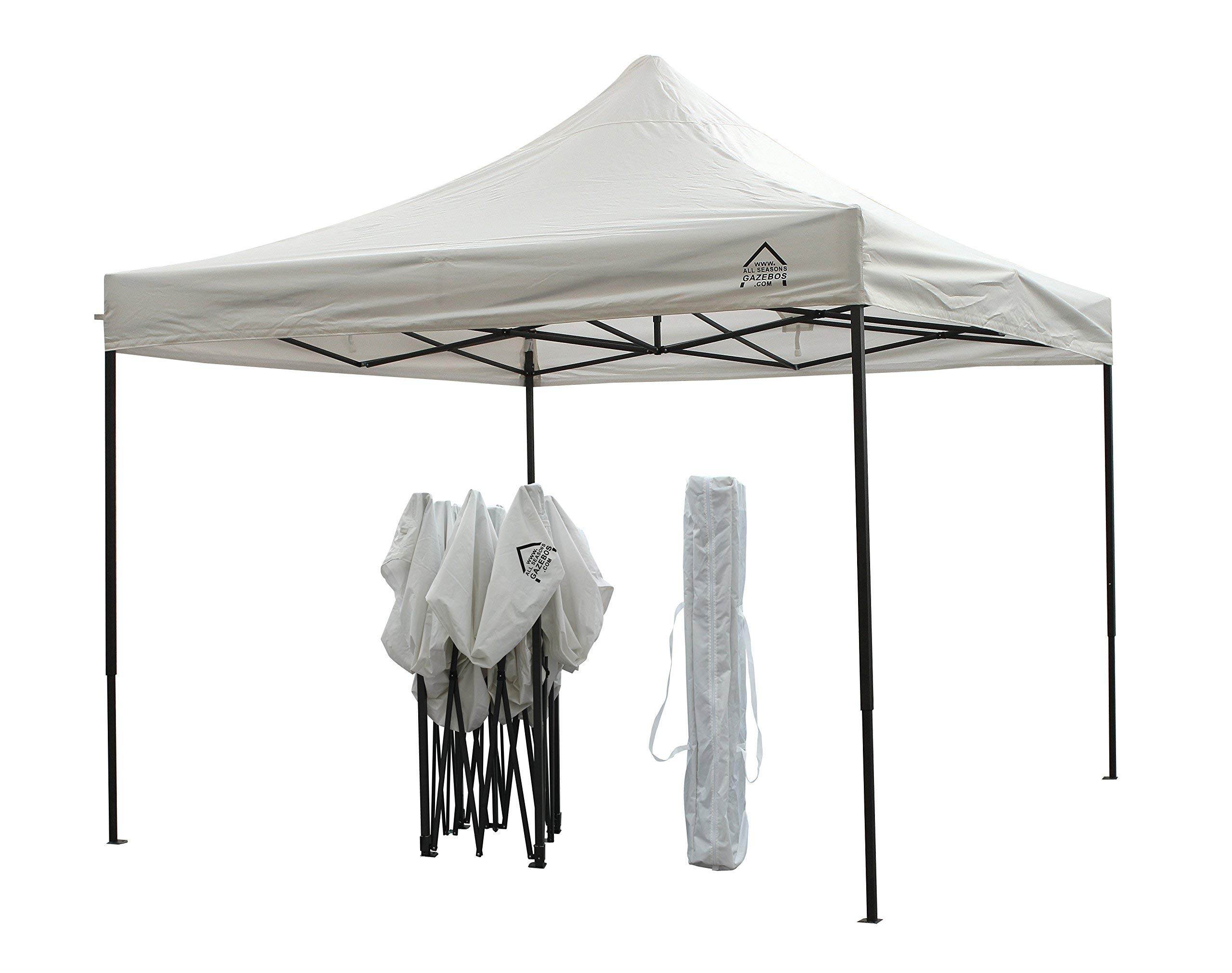 All Seasons Gazebos 3x3m Totalmente Impermeable Pop up Gazebo Incluye 4 Paredes Laterales - Blanco