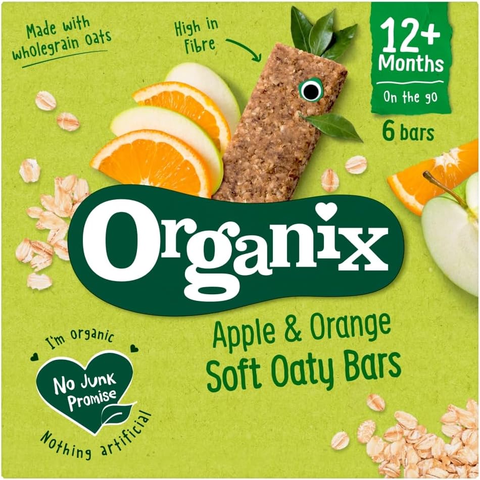 Organix Apple & Orange Soft Oaty Bars 138g, 138 count (Pack of 1)